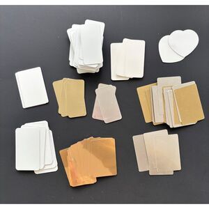 Sublimation Tag Blanks Lot 111 Pieces Aluminum Vinyl NWOT Crafts DYI